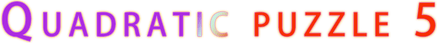 Quadratic puzzle 5 logo