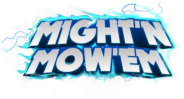 MIGHT'N MOW'EM logo
