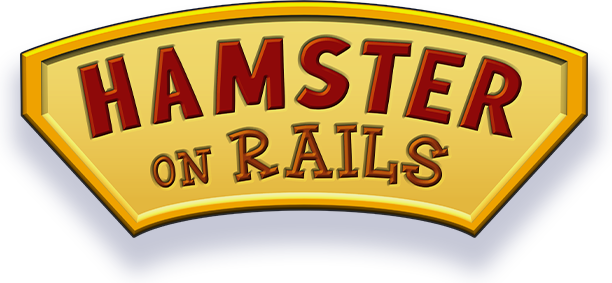 Hamster on Rails - логотип игры