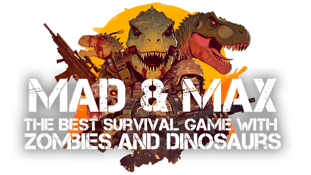 MAD and MAX: The Best Survival game with Zombies and Dinosaurs logo