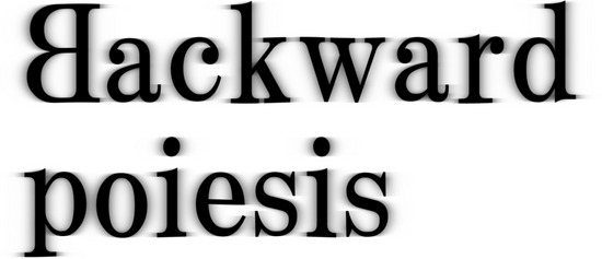 Backward poiesis logo