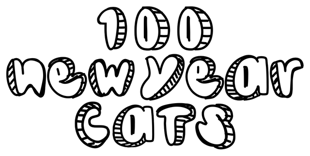 100 New Year Cats logo