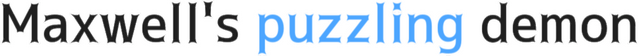 Maxwell's puzzling demon logo