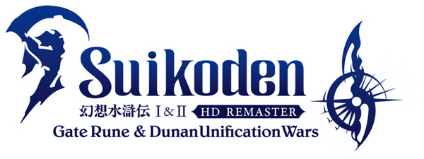 Suikoden I&II HD Remaster Gate Rune and Dunan Unification Wars logo