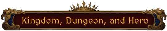 Kingdom, Dungeon, and Hero logo