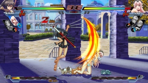 Nitroplus Blasterz Heroines Infinite Duel по сети - скриншот 2