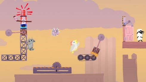Ultimate Chicken Horse по сети - скриншот 1