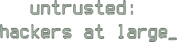 Untrusted: hackers at large - логотип игры