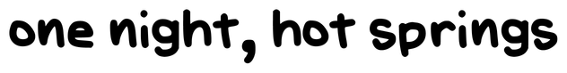 one night, hot springs logo